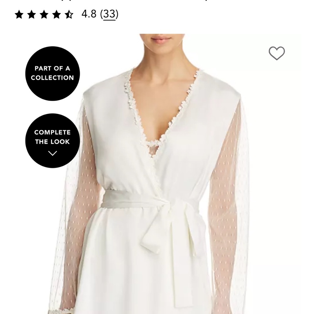 Flora Nikrooz White Sheer Sleeve Robe